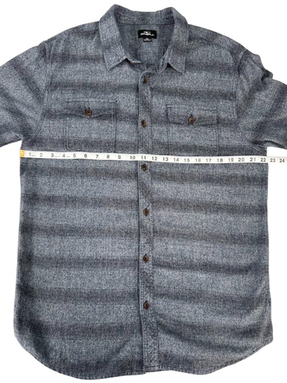 O’Neill Men’s Gray Plaid Button Down Shirt 100% Cotton Standard Fit XL - Picture 6 of 8